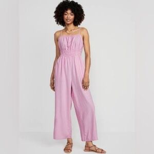 Old Navy Light Pink Jumpsuit with Spaghetti Straps Size Medium